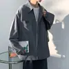 Camisa de Manga Comprida para Homens, Outono e Inverno Novo Solto Veludo Cotelê Estilo Hong Kong Ins Estilo Japonês Estudante Jaqueta Camisa Forrada de Lã para Homens