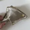 Pinza de concha de tela satinada dorada francesa para mujer, pasador de alta gama para la parte posterior de la cabeza, pinza de tiburón elegante, accesorio para el cabello