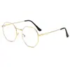 Gafas de Sol Metálicas Poligonales de Montura Completa Retro de Moda Europea y Americana Transfronterizas Gafas de Sol de Moda para Hombres y Mujeres para Viajes y Fotografía Callejera
