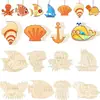 Madera Sin Terminar Hueca Dinosaurio Artesanía de Madera Ornaments para Navidad Niños Decoración del Hogar