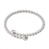 Pulsera de perlas retro francesas para mujer, ligera, de lujo, elegante, de alta gama, con diseño de nicho, sencilla y combinable.