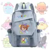 Mochila temática del Reino de Locke, azul aqua, con diseño de chispa, adecuada para niños y niñas, gran capacidad, versátil, ligera y de doble hombro