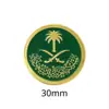 Emblema Nacional Saudita Insígnia Adesivo para Celular Padrão Palmeira e Cimitarra Insígnia de Metal Presente Comemorativo Fonte de Fábrica Transfronteiriça