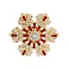 Novo Produto Explosivo Broche de Floco de Neve Giratório Criativo Adesivo para Geladeira Dourado Galvanizado Diamante Alto Senso Pequeno Decoração de Crowdsourcing