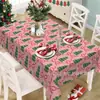 Mantel navideño exclusivo de alta venta transfronteriza, impreso en alta definición, con temática de flor de Nochebuena, para decoración festiva, apto para uso doméstico