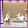 WG6Q Adornos de Niña de Ballet Clásico Lujo Ligero Mueble de TV Aparador de Vino Decoraciones para el Hogar Arte de Danza Alta