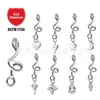 Jiangtai F136 Clavo de Hueso de Oreja de Titanio Colgante con Forma de Serpiente Incrustado con Circonita Aleación de Titanio G23 Transfronteriza Joyería de Piercing para el Cuerpo Clavo de Oreja