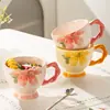 Taza Bonita y Elegante, Taza de Desayuno, Regalo, Taza de Café de Cerámica para Niñas, Taza Grande para Beber para Uso en Casa