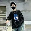 Camiseta de manga comprida para meninos, roupa infantil de primavera e outono, novo modelo 2026, camiseta base 100% algodão puro, top moderno para crianças mais velhas