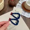 Presilha de Cabelo Triangular de Veludo com Laço Envolvente Clip Básico Versátil Acessórios de Cabelo para Franja Headwear de Alta Qualidade para Menina