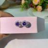 Brincos de pino elegantes de moda transfronteiriça brincos de pino redondos simples femininos micro incrustados de zircônia brincos europeus e americanos joias de galvanoplastia de comércio exterior