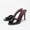 Novedad de primavera para mujer, zapatos de tacón ultra alto con punta abierta, sandalias de charol de punta redonda de tacón de aguja, sandalias de tacón de aguja sexys, sandalias de punta abierta