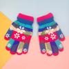 Guantes Gruesos de Doble Capa para Niños, Guantes Cálidos de Cinco Dedos para Niños y Niñas, Guantes Cálidos para Estudiantes, Guantes de Dibujos Animados de Seis Colores
