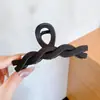 Pinza de Tiburón Acrílica Marrón Grande Estilo Coreano de Verano Pinza Cuadrada Pasador Elegante para la Parte Trasera de la Cabeza Pasador de Gama Alta