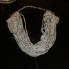 Collar con borlas y gotas de agua con incrustaciones de diamantes exagerados de estilo europeo y americano, diseño de nicho, cadena de clavícula con sentido del temperamento de moda para novias.