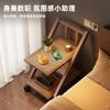 Mesita de noche plegable, estante de almacenamiento, mesa de centro multicapa, sofá, estantería, suelo, dormitorio, mesa con carrito para refrigerios