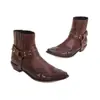 Botas de Tacón Medio a la Mitad de la Pantorrilla Estilo Nuevo 2026, Botas Martin, Botas para Hombre con Hebilla de Cinturón Retro Europeo y Americano Comercio Exterior Transfronterizo, Venta al por Mayor en Aliexpress
