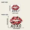 Nuevos Divertidos-F984 Elegantes Estampado de Leopardo Estampado de Labios y Palabra en Inglés Tocador Habitación Decoración Pegatinas de Pared Venta al por Mayor