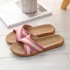 Zapatos Adhesivos Antideslizantes de Tira Ancha Postparto, Pantuflas Suaves Ligeras Transpirables para el Hogar con Suela Suave, Pantuflas de Lino para Pareja de Todas las Estaciones para Hombres y Mujeres