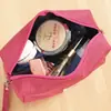 Bolsa de maquillaje de mano de tela Oxford para mujer, bolsa cuadrada pequeña simple, bolsa de almacenamiento de cosméticos portátil de gran capacidad, venta al por mayor, se puede imprimir con texto
