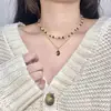 Cadena para clavícula retro para mujer, cadena de collar apilada de nicho de lujo ligero, cadena para suéter, 2023 Nuevo