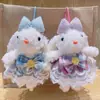 Chaveiro de Pelúcia de Coelho Princesa Fofo Original Alto Valor de Cor Celebridade da Internet Vestido de Fantasia Coelho Pingente de Bolsa de Presente Pequena Joia Pequena