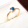 Anillo dulce de colores con circonita estilo Xiaohongshu, moderno, simple, versátil para mujer, venta al por mayor de joyería, artículo popular transfronterizo