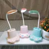 Luminária de mesa simples USB recarregável porta-canetas luminária de mesa cabeceira quarto criativo mesa de estudante aprendizado escrita presentes de feriado