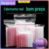 Saco Ziplock Transparente com Borda Vermelha Saco de Embalagem de Plástico Espessado À Prova d'Água e à Prova de Umidade Saco Selado Saco de Armazenamento de Ossos de Peixe Atacado