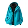 Chaqueta Popular 75D de Doble Warp y Weft para Hombres y Mujeres, Tres en Uno, Negro Dorado, Forro Térmico de Grafeno, Conjunto de Dos Piezas para Exteriores