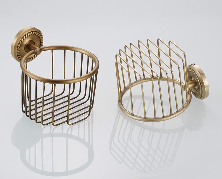 全铜欧式复古卫浴五金挂件仿古纸巾篓生产批发一件代发