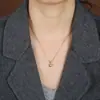 Luo Chen Serie Oceánica Collar Colgante de Ballena Lindo y Compacto Diseño Creativo de Nicho Joyería de Cadena para Clavícula Estilo Europeo y Americano