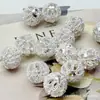 Miçangas Espaçadoras de Hortênsia que Preservam a Cor, Bolas Florais Vazadas, Miçangas Redondas, Miçangas Soltas, Pulseiras, Colares de Miçangas Feitos à Mão para DIY, Materiais e Acessórios