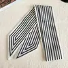 Elegante Bufanda de Seda Rayada de Alta Gama para Mujer, Adecuada para Primavera, Otoño y Verano, Versátil Estilo Nuevo para Combinar con Camisas, Bufanda Decorativa Profesional para el Cuello