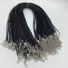 Cadena de extensión de 45+5 cm, 1,5 mm de diámetro, cuerda de cera coreana, cuerda de cuero, aleación, accesorios para collares y joyas.