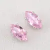 Montura de Cuatro Garras con Garras de Zirconia de Color en Forma de Marquesa Pulsera DIY Accesorios de Joyería con Pedrería Cosidos a Mano