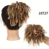 Perucas e Apliques de Cabelo para Comércio Exterior Transfronteiriço, Mais Vendido na Amazon, Rabo de Cavalo 25cm Fibra Sintética Cabelo Crespo Afro