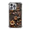 Capa de Celular Floral 3D Vintage para Apple 17 Pro, Capa Protetora de iPhone com Airbag Espessado