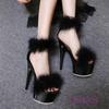 Sandalias de Tacón Alto de Verano Sexy Tacón Fino Zapatos Mao Zapatos de Show 2020 Nuevo Talla Grande Transfronterizo Sandalias de Club Nocturno