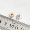 Cuentas de Barril de Transferencia de Circonita Chapadas en Oro de 14K Cuentas Espaciadoras Pulsera de Cristal Hecha a Mano DIY Accesorios para Enhebrar Cuentas