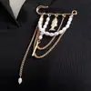 Joyería Transfronteriza Europea y Americana Nuevo Estilo Broche de Cadena de Corazón Broche de Borla Multicapa Estilo Metálico Vintage Pin Personalizado