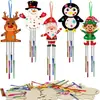 Juego de Carrillón de Viento de Otoño Transfronterizo Manualidades de Madera para Niños Colgantes de Carrillón de Viento de Animales Hechos a Mano para Niñas y Niños