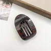 Nuevo Clip de Tiburón Curvo Elegante de Disco Plano Ovalado Nuevo para el Cabello Trasero Pinza para el Cabello con Diseño de Arco