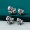 Colgante de Plata S925 Vintage de Caballo Estilo Hueco Colgante de Riqueza Instantánea Accesorios para Pulsera Collar de Caballo del Zodiaco