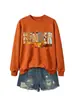 Jardín de infantes Amazon eBay moda europea versátil mujer retro otoño e invierno nueva sudadera