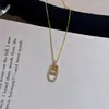 Colar Oval Geométrico, Novo Estilo, Luxo Leve, Estilo Minimalista de Alta Qualidade, Corrente de Clavícula Exquisita e Estilosa, Colar Moderno e Versátil
