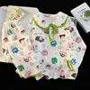 Pijamas para Padres e Hijos Otoño e Invierno 2025 Niñas y Niños Dibujos Animados Cuello Redondo Franela Manga Larga Casual Ropa de Casa