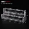 Caja de almacenamiento de rack transparente para horquillas, accesorios para horquillas, cepillo, adornos para el cabello de estilo antiguo, exhibidor hecho a mano, portalápices de acrílico, metal