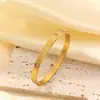 Pulseira Transfronteiriça Europeia e Americana à Prova d'Água e que Não Desbota em Aço Titânio Cravejada de Diamantes com Gypsophila Banhada a Ouro 18K Pulseira de Joalheria Versátil Estilo Ins