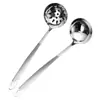 Colador para Hot Pot Cuchara para Sopa de Acero Inoxidable Set Grande Pequeño para el Hogar Cuchara para Sopa Mango Largo Cuchara para Sopa Engrosada